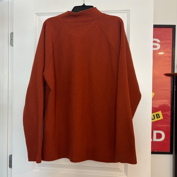Prana Sweater Mens XL Orange Outdoor Hiking 1/4 Zip Pullover Jacket Y2k Style - Picture 5 of 5